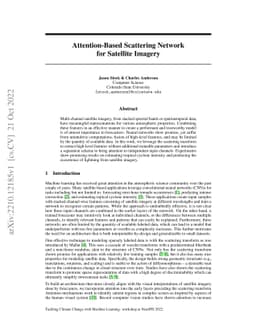 Attention-Based Scattering Network for Satellite Imagery