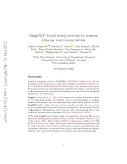 GraphNeT: Graph neural networks for neutrino telescope event
  reconstruction