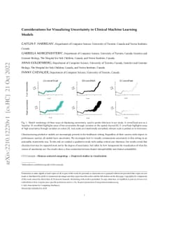 Considerations for Visualizing Uncertainty in Clinical Machine Learning
  Models