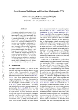 Low-Resource Multilingual and Zero-Shot Multispeaker TTS