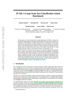 TCAB: A Large-Scale Text Classification Attack Benchmark