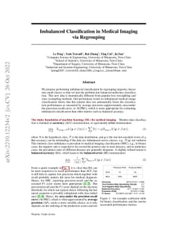Imbalanced Classification in Medical Imaging via Regrouping