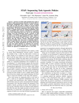 STAP: Sequencing Task-Agnostic Policies