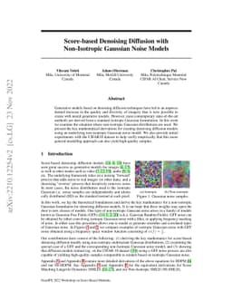Score-based Denoising Diffusion with Non-Isotropic Gaussian Noise Models