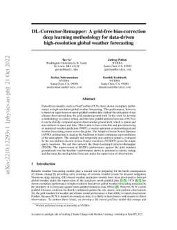 DL-Corrector-Remapper: A grid-free bias-correction deep learning
  methodology for data-driven high-resolution global weather forecasting