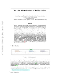 BEANS: The Benchmark of Animal Sounds