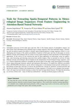 Tools for Extracting Spatio-Temporal Patterns in Meteorological Image
  Sequences: From Feature Engineering to Attention-Based Neural Networks