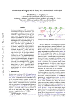 Information-Transport-based Policy for Simultaneous Translation