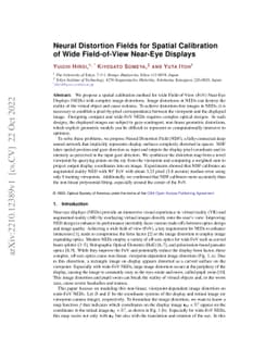Neural Distortion Fields for Spatial Calibration of Wide Field-of-View
  Near-Eye Displays