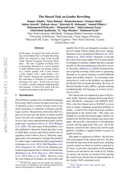 The Shared Task on Gender Rewriting