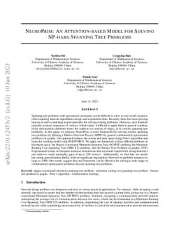 NeuroPrim: An Attention-based Model for Solving NP-hard Spanning Tree
  Problems