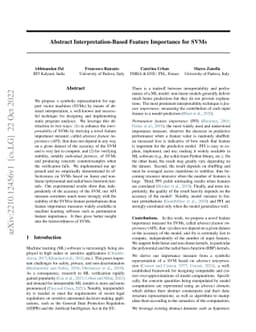 Abstract Interpretation-Based Feature Importance for SVMs