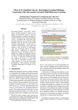 There Is No Standard Answer: Knowledge-Grounded Dialogue Generation with
  Adversarial Activated Multi-Reference Learning