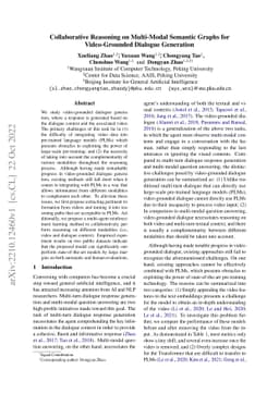 Collaborative Reasoning on Multi-Modal Semantic Graphs for
  Video-Grounded Dialogue Generation