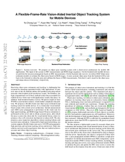 A Flexible-Frame-Rate Vision-Aided Inertial Object Tracking System for
  Mobile Devices