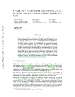 SpectraNet: Multivariate Forecasting and Imputation under Distribution
  Shifts and Missing Data