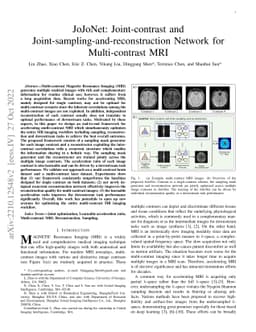 JoJoNet: Joint-contrast and Joint-sampling-and-reconstruction Network
  for Multi-contrast MRI