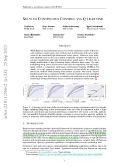 Solving Continuous Control via Q-learning