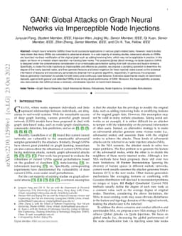 GANI: Global Attacks on Graph Neural Networks via Imperceptible Node
  Injections