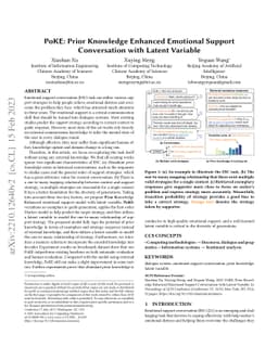 PoKE: Prior Knowledge Enhanced Emotional Support Conversation with
  Latent Variable