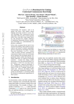 ComFact: A Benchmark for Linking Contextual Commonsense Knowledge