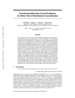 Functional Indirection Neural Estimator for Better Out-of-distribution
  Generalization
