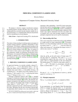 Principal Component Classification