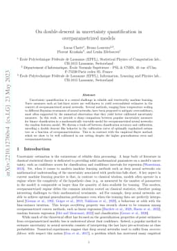 On double-descent in uncertainty quantification in overparametrized
  models