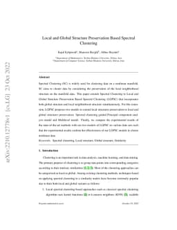 Local and Global Structure Preservation Based Spectral Clustering
