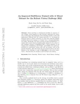 An Improved RaftStereo Trained with A Mixed Dataset for the Robust
  Vision Challenge 2022