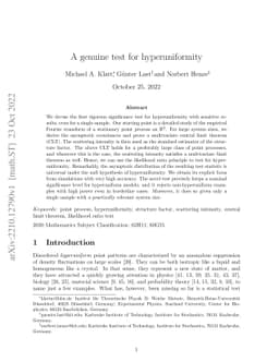 A genuine test for hyperuniformity