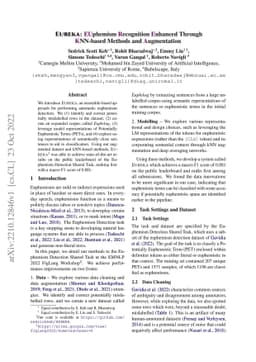 EUREKA: EUphemism Recognition Enhanced through Knn-based methods and
  Augmentation