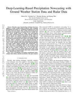 Deep-Learning-Based Precipitation Nowcasting with Ground Weather Station
  Data and Radar Data