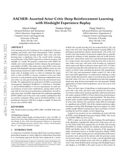 AACHER: Assorted Actor-Critic Deep Reinforcement Learning with Hindsight
  Experience Replay