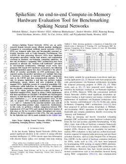 SpikeSim: An end-to-end Compute-in-Memory Hardware Evaluation Tool for
  Benchmarking Spiking Neural Networks