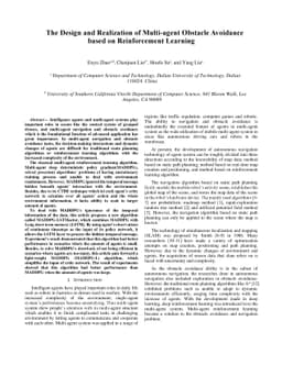 The Design and Realization of Multi-agent Obstacle Avoidance based on
  Reinforcement Learning