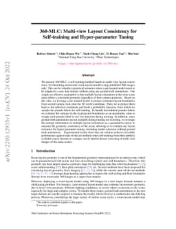 360-MLC: Multi-view Layout Consistency for Self-training and
  Hyper-parameter Tuning