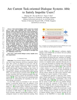 Are Current Task-oriented Dialogue Systems Able to Satisfy Impolite
  Users?