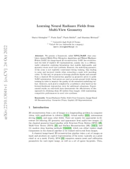 Learning Neural Radiance Fields from Multi-View Geometry