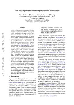 Full-Text Argumentation Mining on Scientific Publications