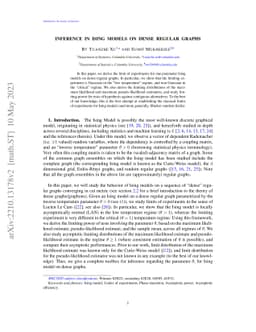 Ising Models on Dense Regular Graphs