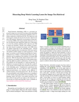 Dissecting Deep Metric Learning Losses for Image-Text Retrieval