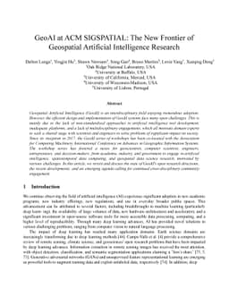 GeoAI at ACM SIGSPATIAL: The New Frontier of Geospatial Artificial
  Intelligence Research