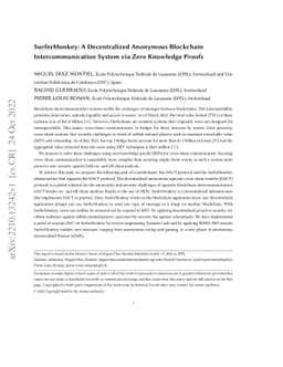 SurferMonkey: A Decentralized Anonymous Blockchain Intercommunication
  System via Zero Knowledge Proofs