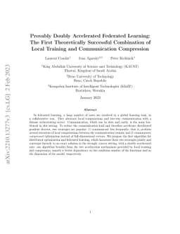 Provably Doubly Accelerated Federated Learning: The First Theoretically
  Successful Combination of Local Training and Communication Compression