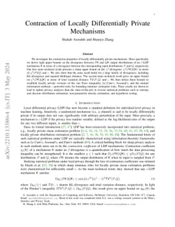 Contraction of Locally Differentially Private Mechanisms