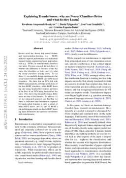 Explaining Translationese: why are Neural Classifiers Better and what do
  they Learn?