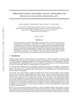 Thermodynamics-informed neural networks for physically realistic mixed
  reality