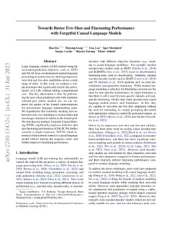 Towards Better Few-Shot and Finetuning Performance with Forgetful Causal
  Language Models