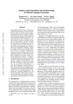 Adaptive Label Smoothing with Self-Knowledge in Natural Language
  Generation